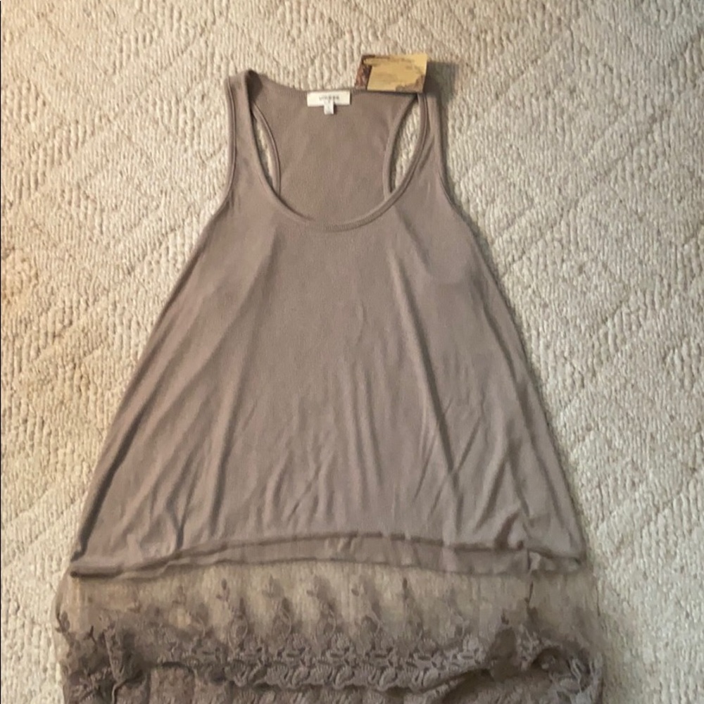 NWT Umgee lace layering tank, taupe size small